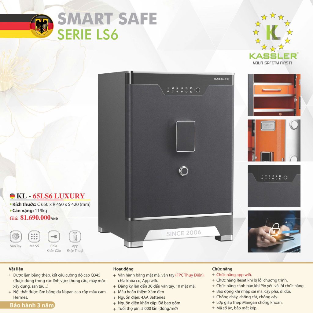 KÉT SẮT THÔNG MINH KL-65LS6 LUXURY